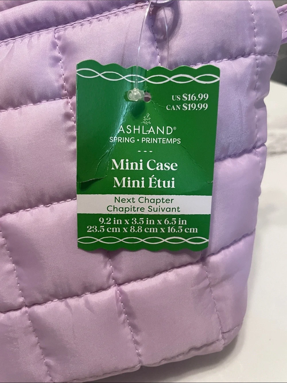 Ashland lavender Quilted Lilac Cosmetic Pouch
